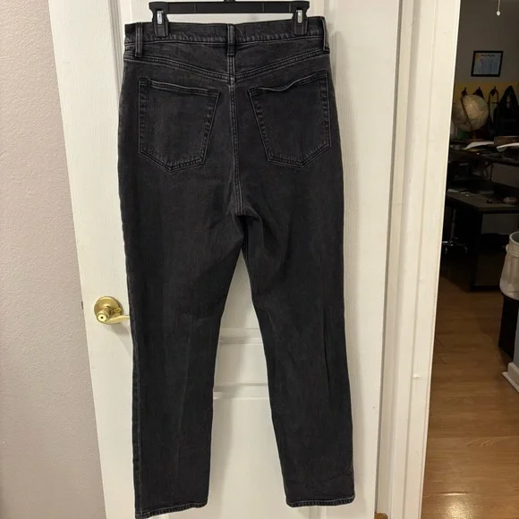 Abercrombie & Fitch The 90s Slim Straight Ultra High Rise Black Jeans size 10/30 - Picture 5 of 14